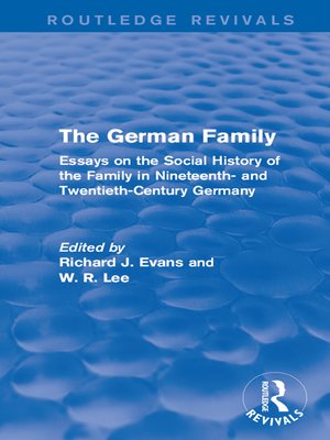 cover image of The German Family (Routledge Revivals)
